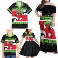 New Zealand Funny Christmas Family Matching Off Shoulder Maxi Dress and Hawaiian Shirt Maori Tiki LT05 - Polynesian Pride