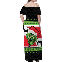 New Zealand Funny Christmas Family Matching Off Shoulder Maxi Dress and Hawaiian Shirt Maori Tiki LT05 - Polynesian Pride
