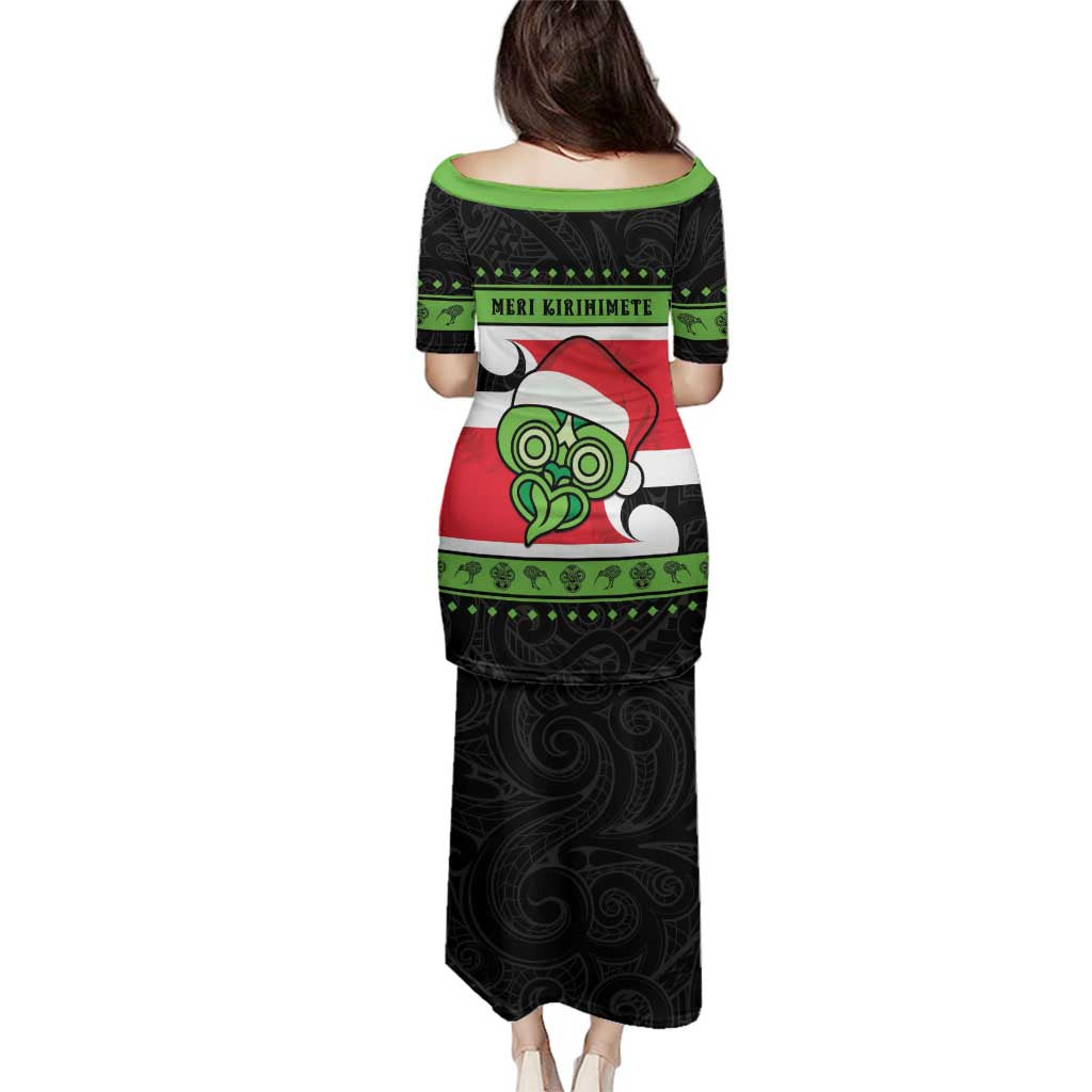 New Zealand Funny Christmas Family Matching Puletasi and Hawaiian Shirt Maori Tiki LT05 - Polynesian Pride