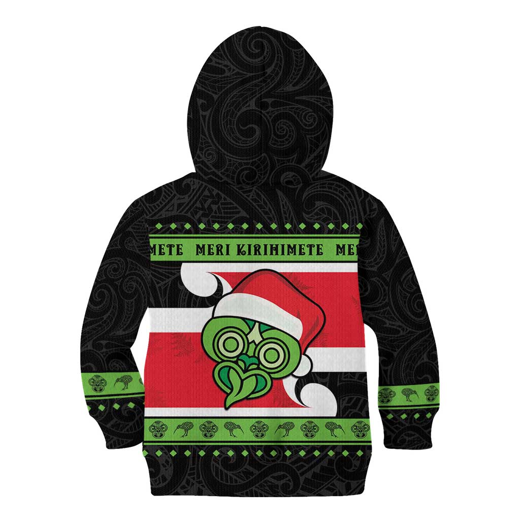 New Zealand Funny Christmas Kid Hoodie Maori Tiki LT05 - Polynesian Pride