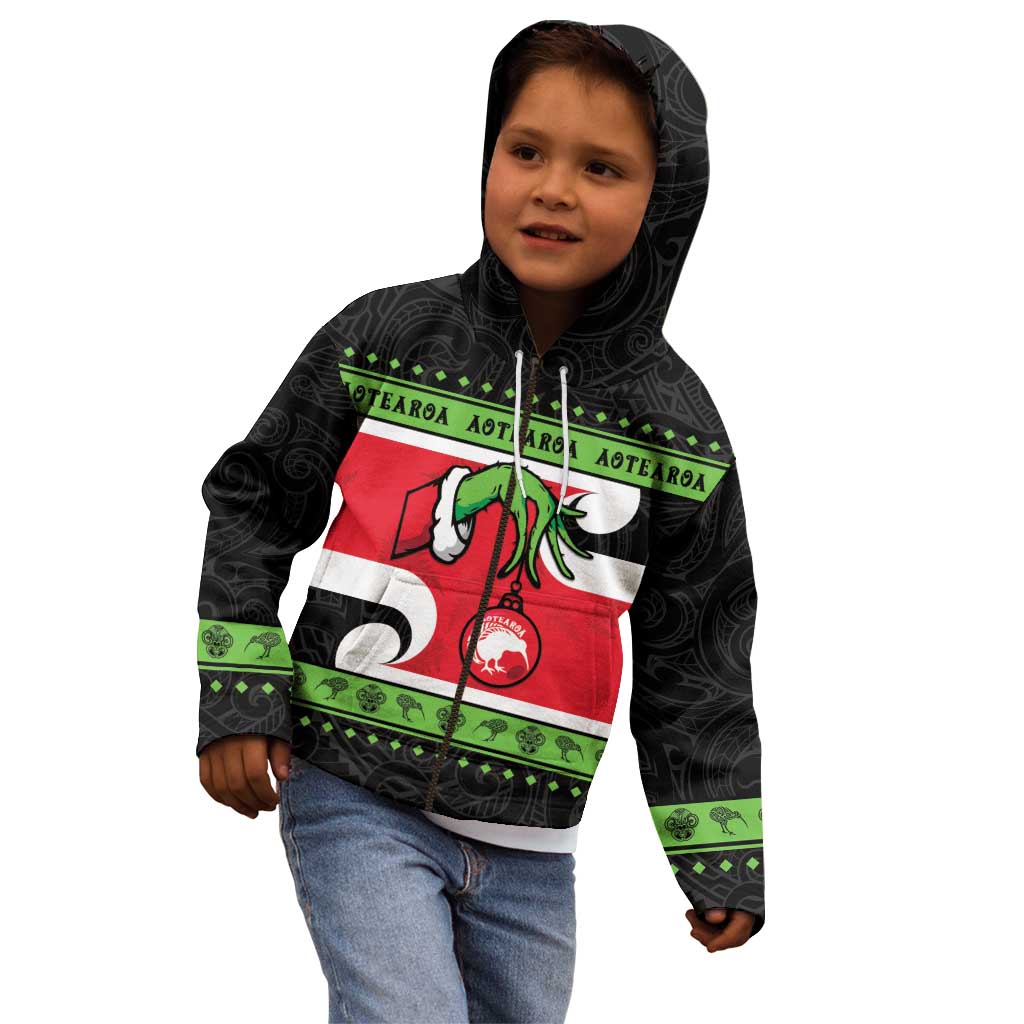 New Zealand Funny Christmas Kid Hoodie Maori Tiki LT05 - Polynesian Pride