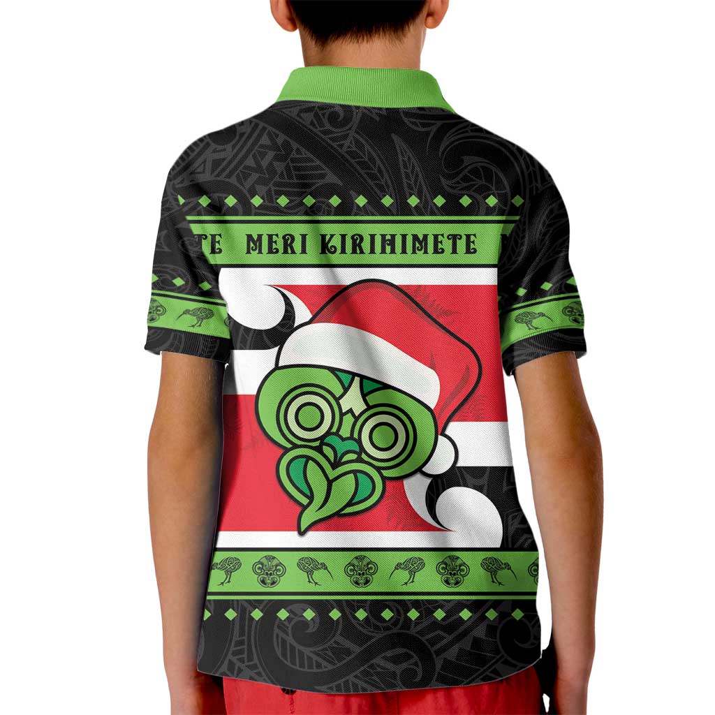 New Zealand Funny Christmas Kid Polo Shirt Maori Tiki LT05 - Polynesian Pride