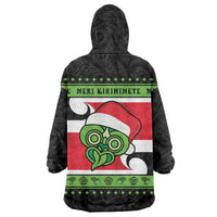 New Zealand Funny Christmas Wearable Blanket Hoodie Maori Tiki LT05 - Polynesian Pride