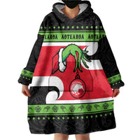 New Zealand Funny Christmas Wearable Blanket Hoodie Maori Tiki LT05 - Polynesian Pride