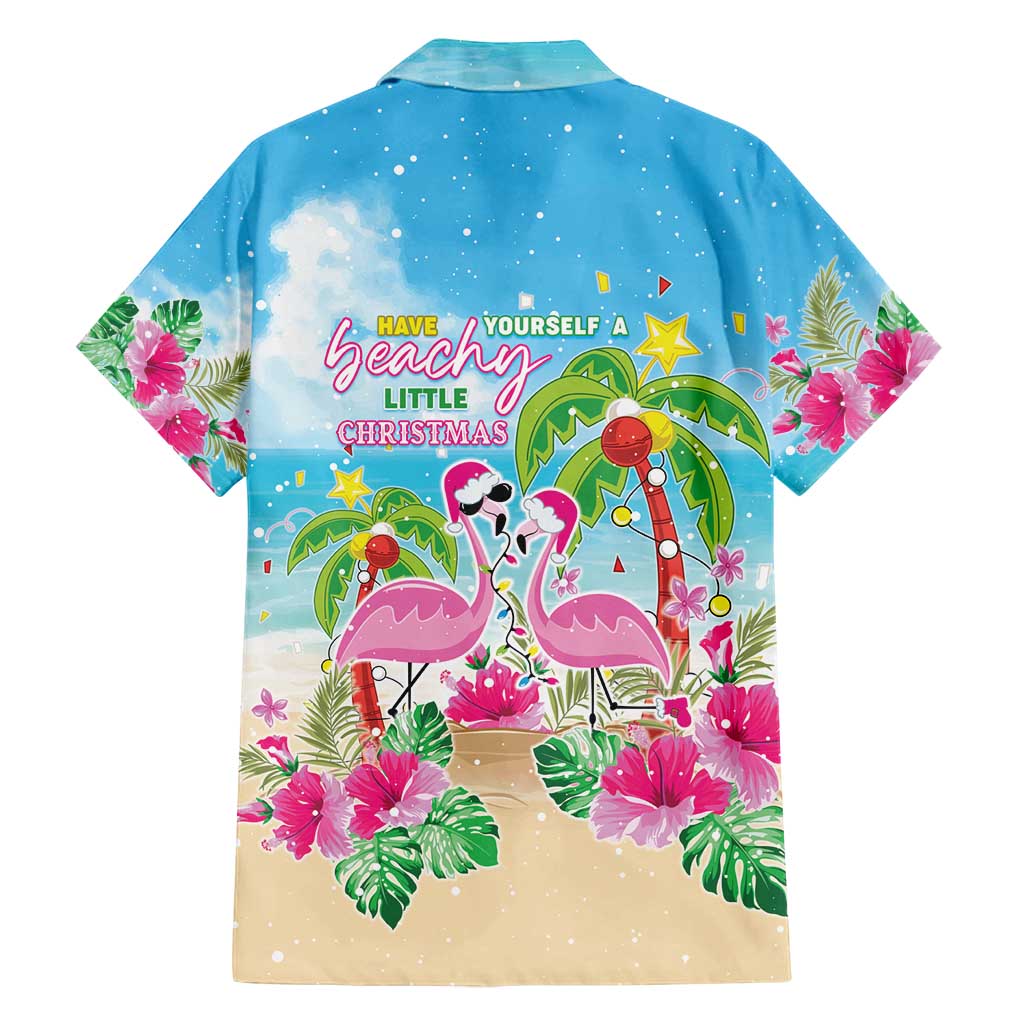 Hawaii Christmas Family Matching Off Shoulder Maxi Dress and Hawaiian Shirt Deck The Palms Holiday Flamingos LT05 - Polynesian Pride