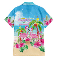 Hawaii Christmas Family Matching Off Shoulder Maxi Dress and Hawaiian Shirt Deck The Palms Holiday Flamingos LT05 - Polynesian Pride