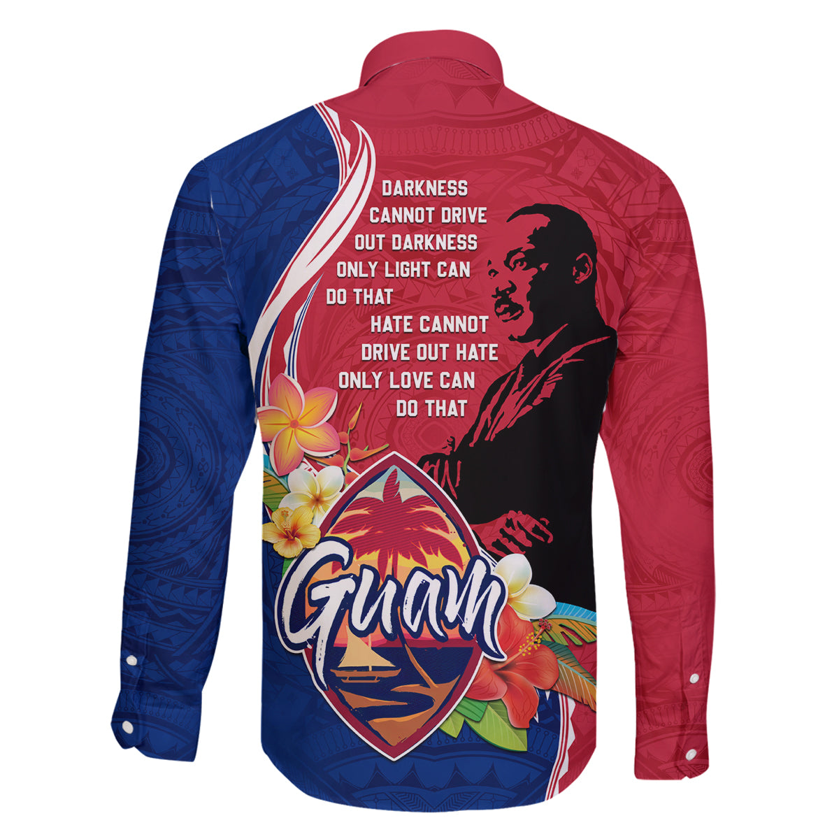 Guam Martin Luther King Jr Day Family Matching Off Shoulder Maxi Dress and Hawaiian Shirt LT05 - Polynesian Pride