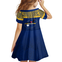 Personalised Repubrikin Naoero Independence Day Kid Short Sleeve Dress Tamanu With Coat Of Arms LT05 - Polynesian Pride