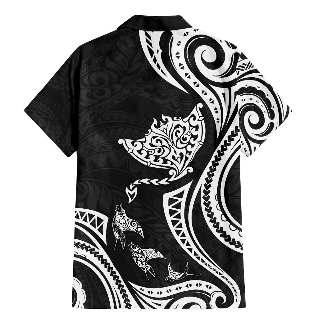 Hawaii Manta Ray Family Matching Mermaid Dress and Hawaiian Shirt Polynesian Art Tattoo LT05 - Polynesian Pride
