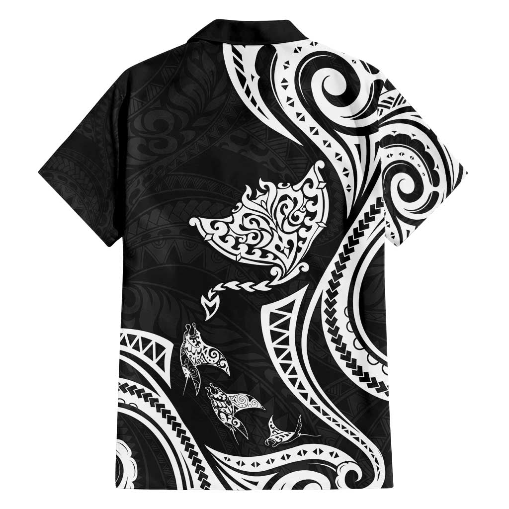 Hawaii Manta Ray Family Matching Off Shoulder Maxi Dress and Hawaiian Shirt Polynesian Art Tattoo LT05 - Polynesian Pride