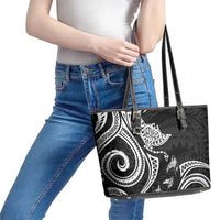 Hawaii Manta Ray Leather Tote Bag Polynesian Art Tattoo LT05 - Polynesian Pride