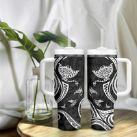 Hawaii Manta Ray Tumbler With Handle Polynesian Art Tattoo