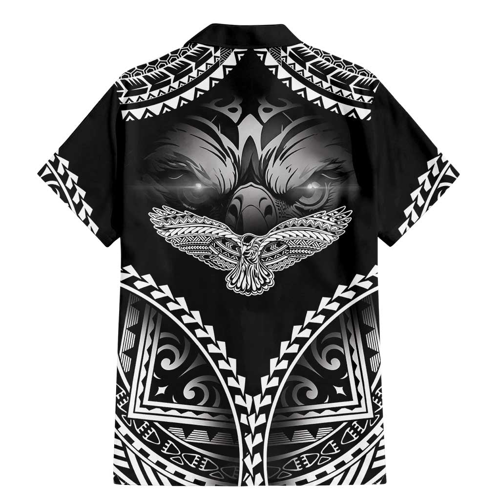 Hawaiian Hawk Family Matching Mermaid Dress and Hawaiian Shirt Polynesian Pattern Style