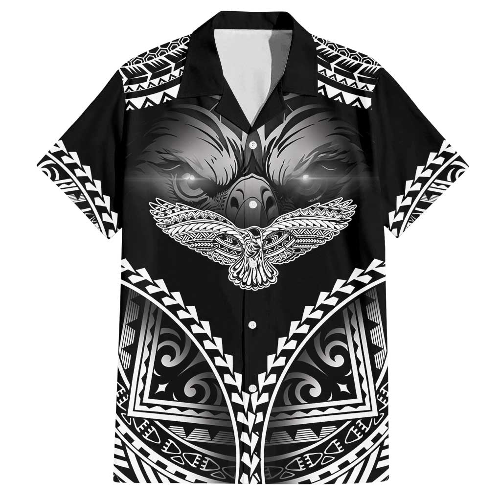 Hawaiian Hawk Family Matching Off Shoulder Maxi Dress and Hawaiian Shirt Polynesian Pattern Style