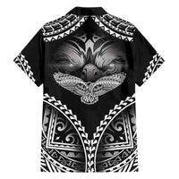 Hawaiian Hawk Family Matching Off Shoulder Maxi Dress and Hawaiian Shirt Polynesian Pattern Style