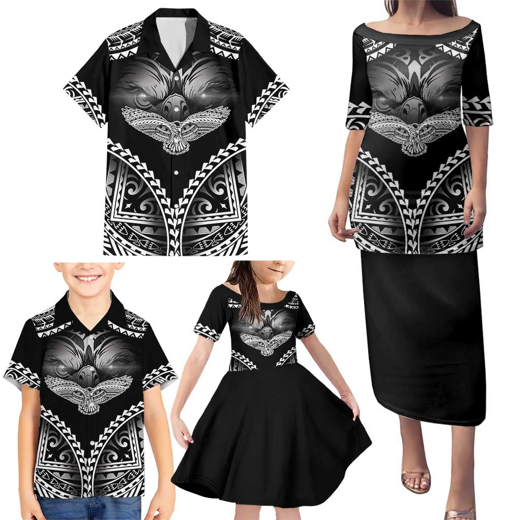 Hawaiian Hawk Family Matching Puletasi and Hawaiian Shirt Polynesian Pattern Style LT05 - Polynesian Pride