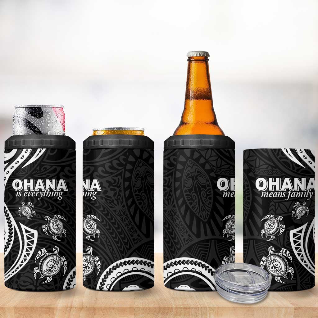Hawaii Ohana Means Family 4 in 1 Can Cooler Tumbler Sea Turtle Polynesian Style LT05 - Polynesian Pride