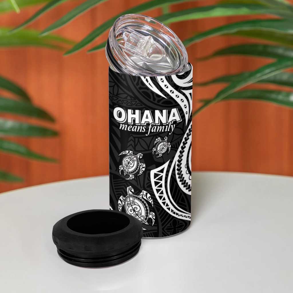 Hawaii Ohana Means Family 4 in 1 Can Cooler Tumbler Sea Turtle Polynesian Style LT05 - Polynesian Pride