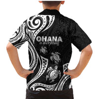 Hawaii Ohana Means Family Family Matching Mermaid Dress and Hawaiian Shirt Sea Turtle Polynesian Style LT05 - Polynesian Pride