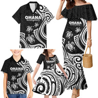 Hawaii Ohana Means Family Family Matching Mermaid Dress and Hawaiian Shirt Sea Turtle Polynesian Style LT05 - Polynesian Pride