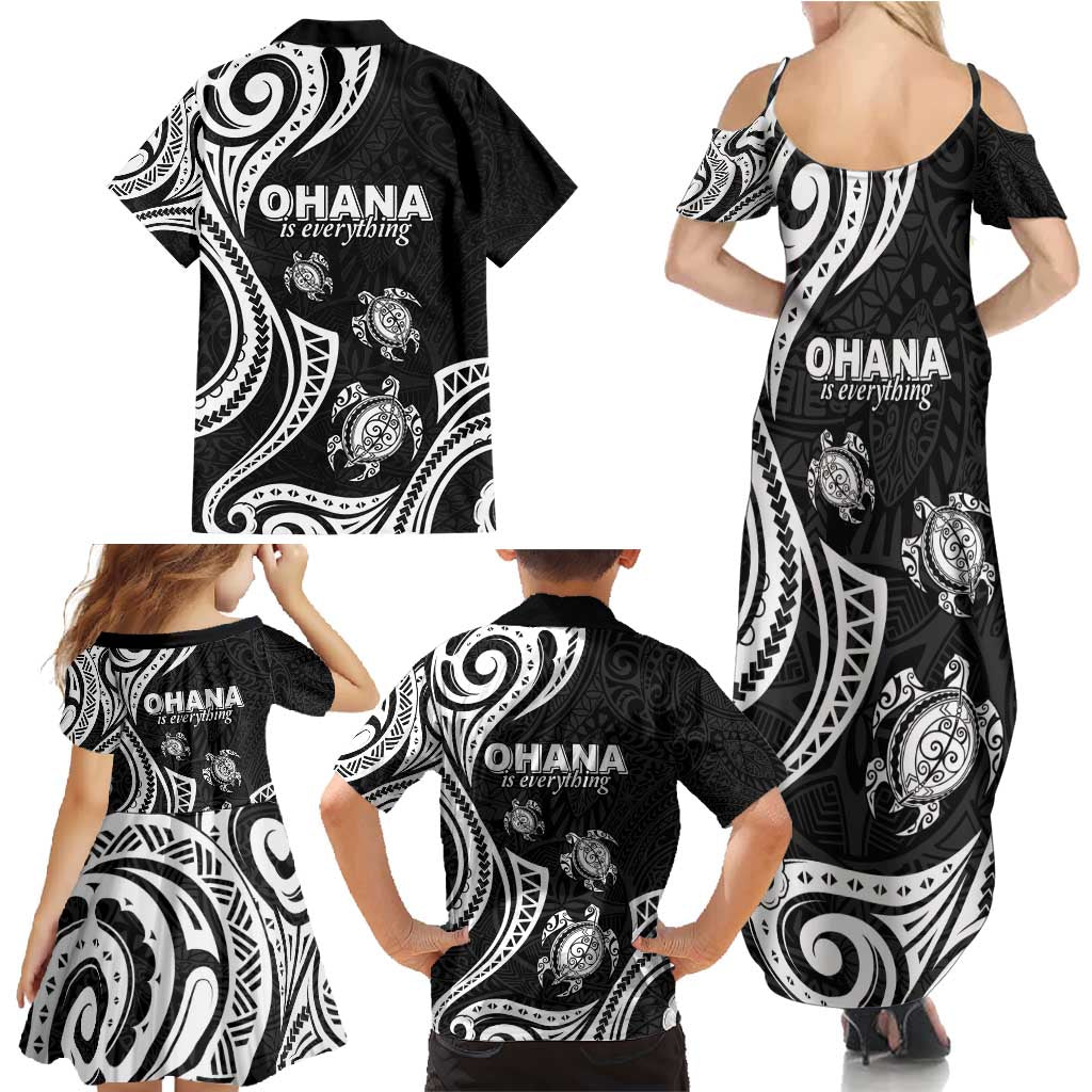 Hawaii Ohana Means Family Family Matching Summer Maxi Dress and Hawaiian Shirt Sea Turtle Polynesian Style LT05 - Polynesian Pride