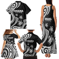 Hawaii Ohana Means Family Family Matching Tank Maxi Dress and Hawaiian Shirt Sea Turtle Polynesian Style LT05 - Polynesian Pride