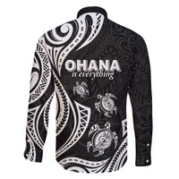 Hawaii Ohana Means Family Family Matching Tank Maxi Dress and Hawaiian Shirt Sea Turtle Polynesian Style LT05 - Polynesian Pride