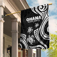 Hawaii Ohana Means Family Garden Flag Sea Turtle Polynesian Style LT05 House Flag Black - Polynesian Pride