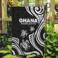 Hawaii Ohana Means Family Garden Flag Sea Turtle Polynesian Style LT05 Garden Flag Black - Polynesian Pride