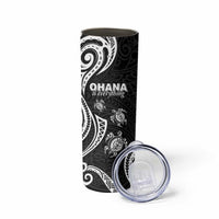 Hawaii Ohana Means Family Skinny Tumbler Sea Turtle Polynesian Style LT05 - Polynesian Pride