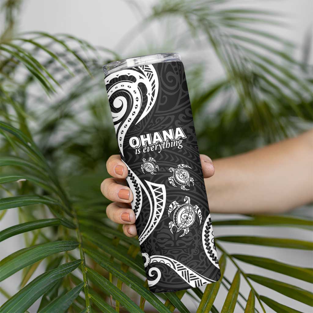 Hawaii Ohana Means Family Skinny Tumbler Sea Turtle Polynesian Style LT05 - Polynesian Pride