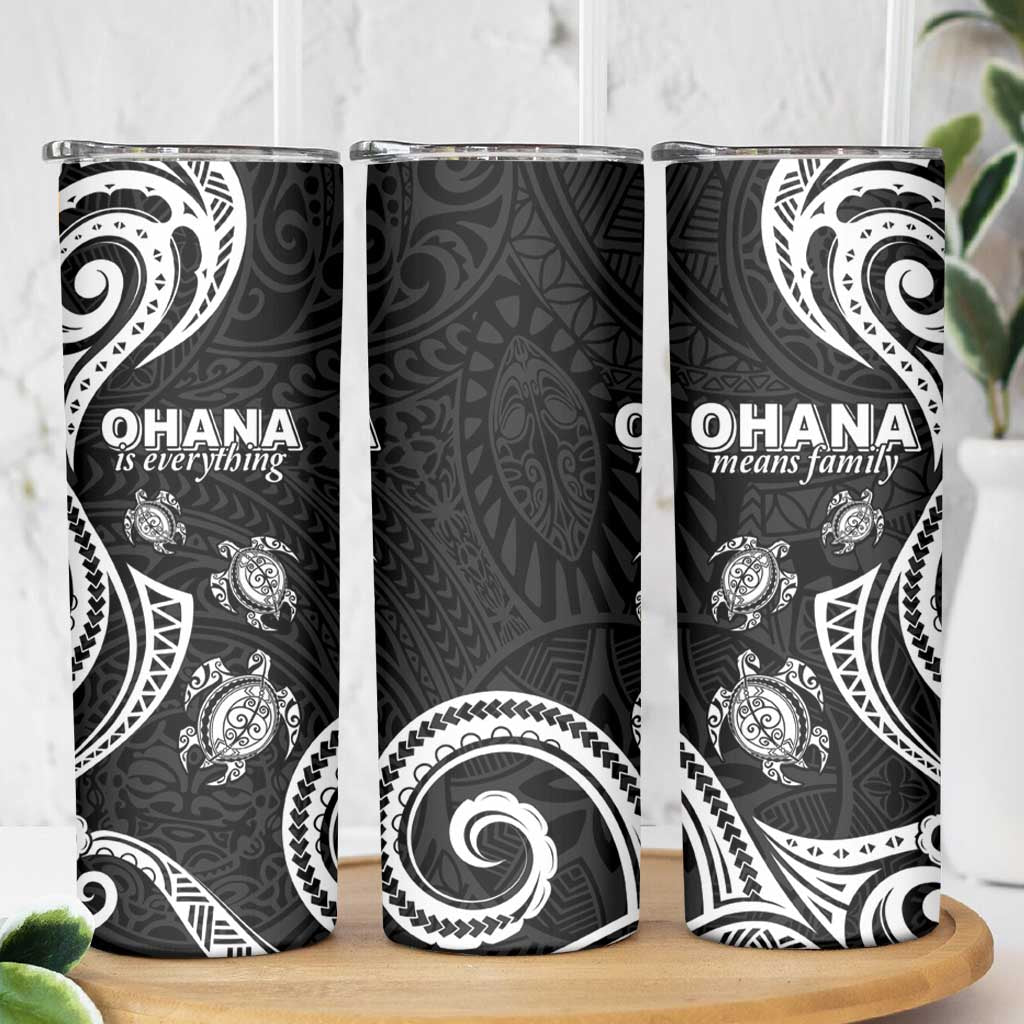 Hawaii Ohana Means Family Skinny Tumbler Sea Turtle Polynesian Style LT05 - Polynesian Pride