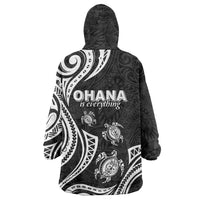 Hawaii Ohana Means Family Wearable Blanket Hoodie Sea Turtle Polynesian Style LT05 - Polynesian Pride