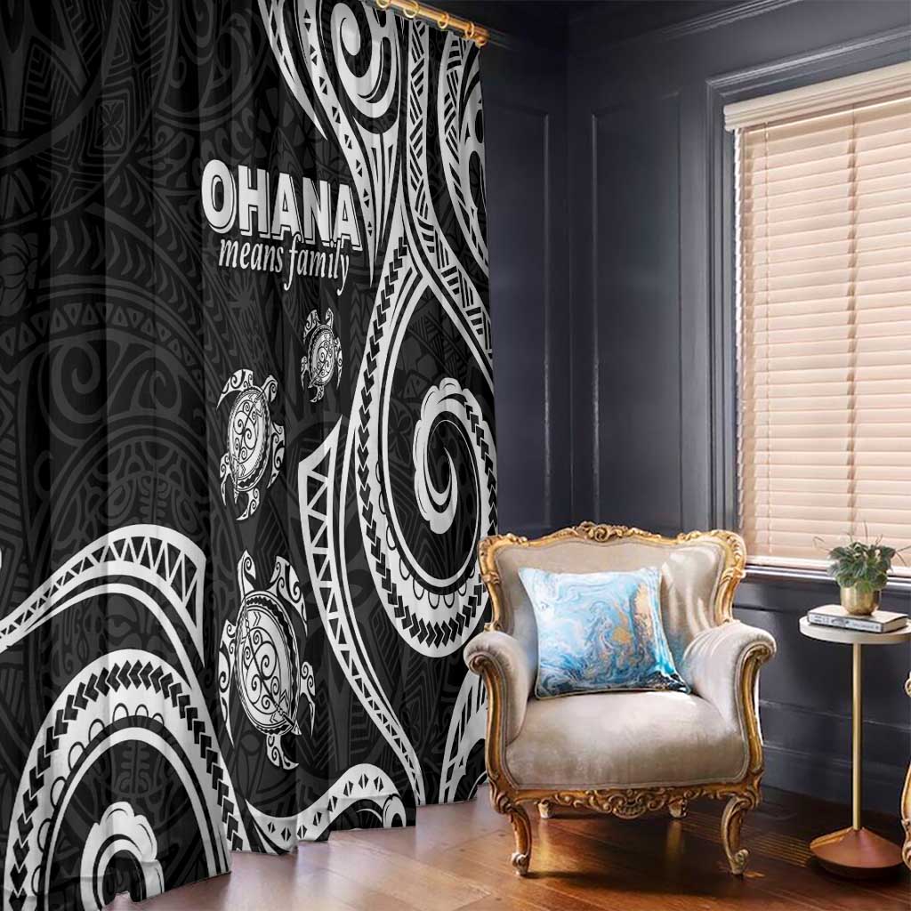 Hawaii Ohana Means Family Window Curtain Sea Turtle Polynesian Style LT05 - Polynesian Pride