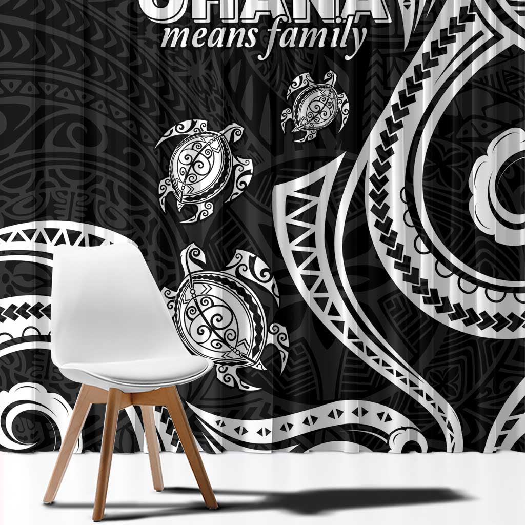 Hawaii Ohana Means Family Window Curtain Sea Turtle Polynesian Style LT05 - Polynesian Pride