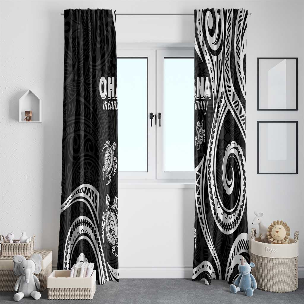Hawaii Ohana Means Family Window Curtain Sea Turtle Polynesian Style LT05 - Polynesian Pride