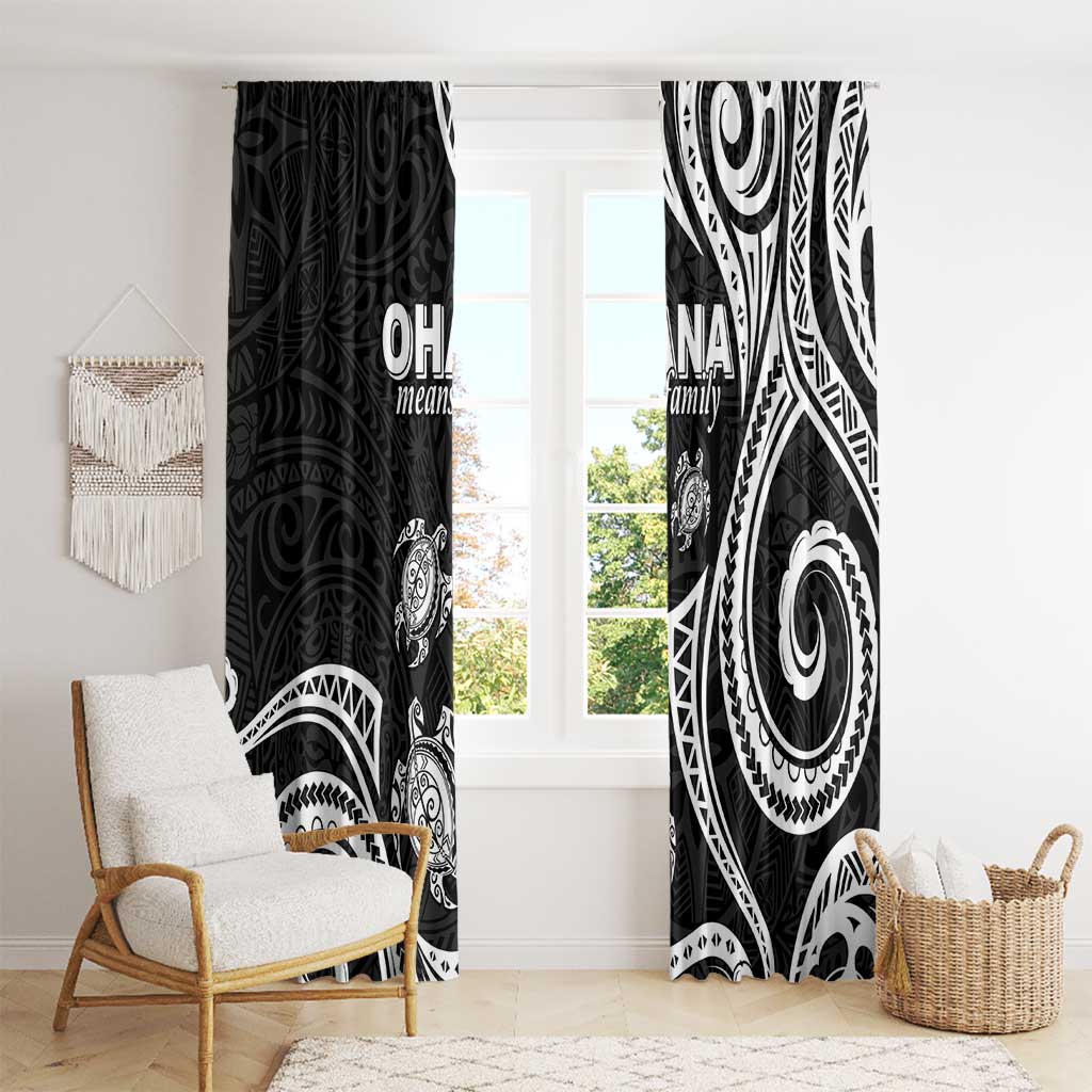 Hawaii Ohana Means Family Window Curtain Sea Turtle Polynesian Style LT05 - Polynesian Pride