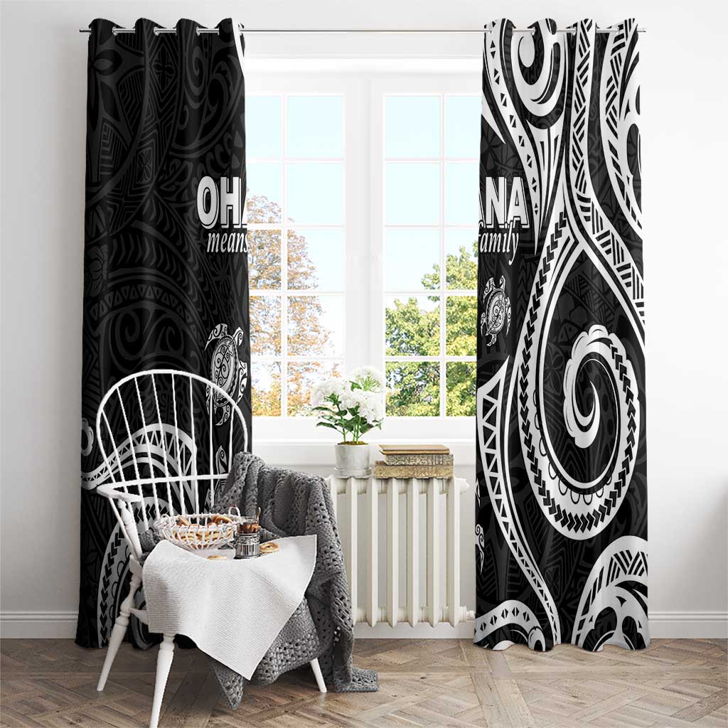 Hawaii Ohana Means Family Window Curtain Sea Turtle Polynesian Style LT05 - Polynesian Pride