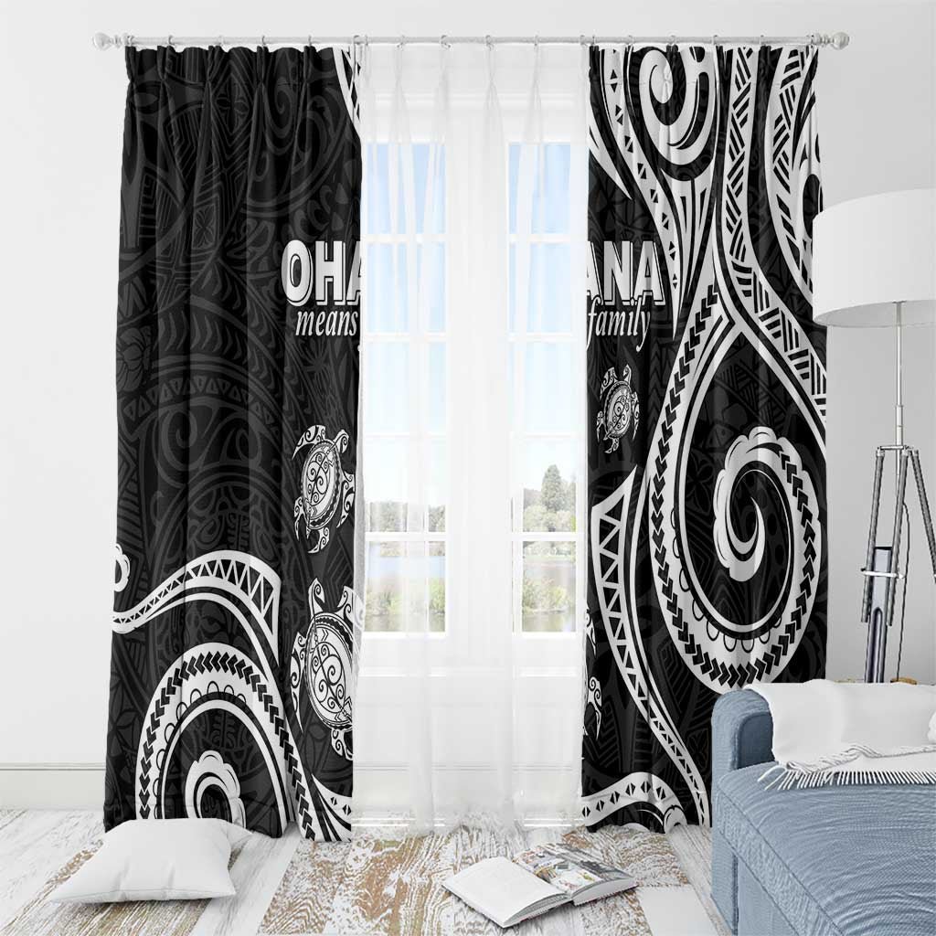 Hawaii Ohana Means Family Window Curtain Sea Turtle Polynesian Style LT05 - Polynesian Pride