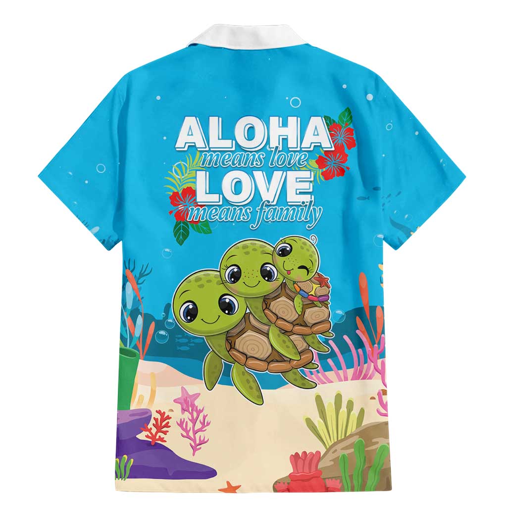 Ohana Hawaii Family Matching Mermaid Dress and Hawaiian Shirt Kawaii Family Turtle LT05 - Polynesian Pride