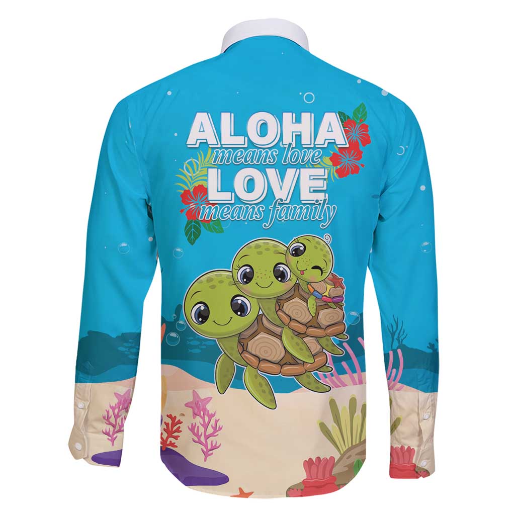 Ohana Hawaii Family Matching Puletasi and Hawaiian Shirt Kawaii Family Turtle LT05 - Polynesian Pride
