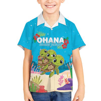 Ohana Hawaii Hawaiian Shirt Kawaii Family Turtle