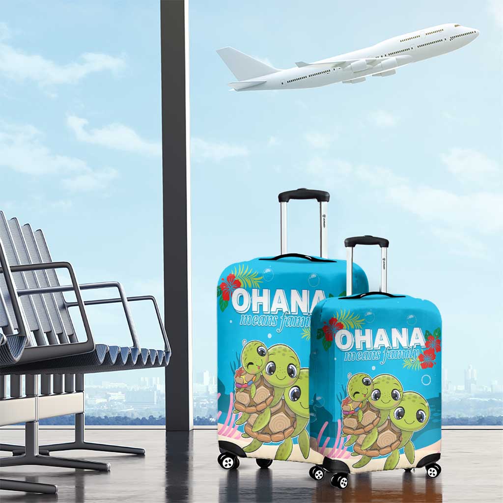 Ohana Hawaii Luggage Cover Kawaii Family Turtle