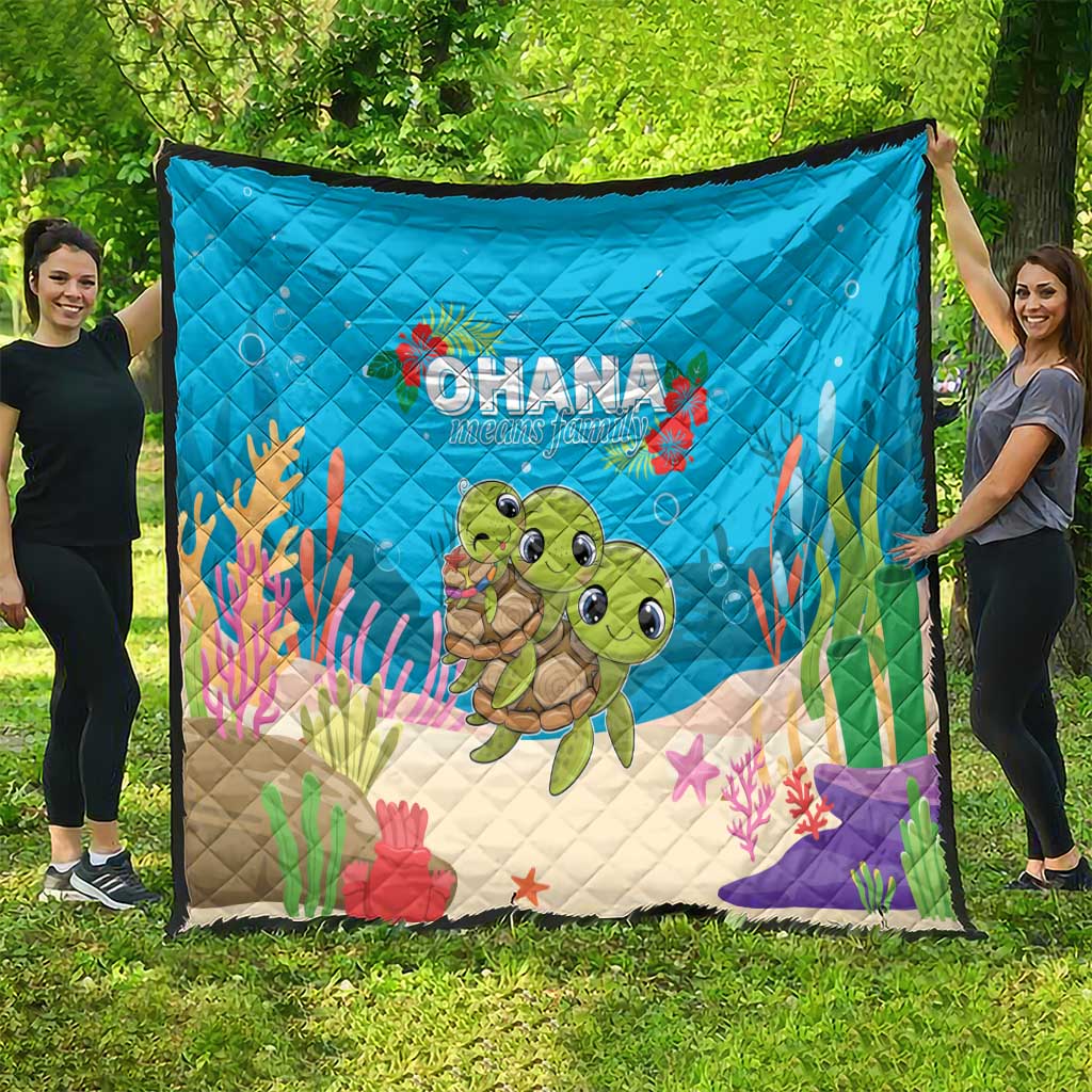 Ohana Hawaii Quilt Kawaii Family Turtle LT05 - Polynesian Pride