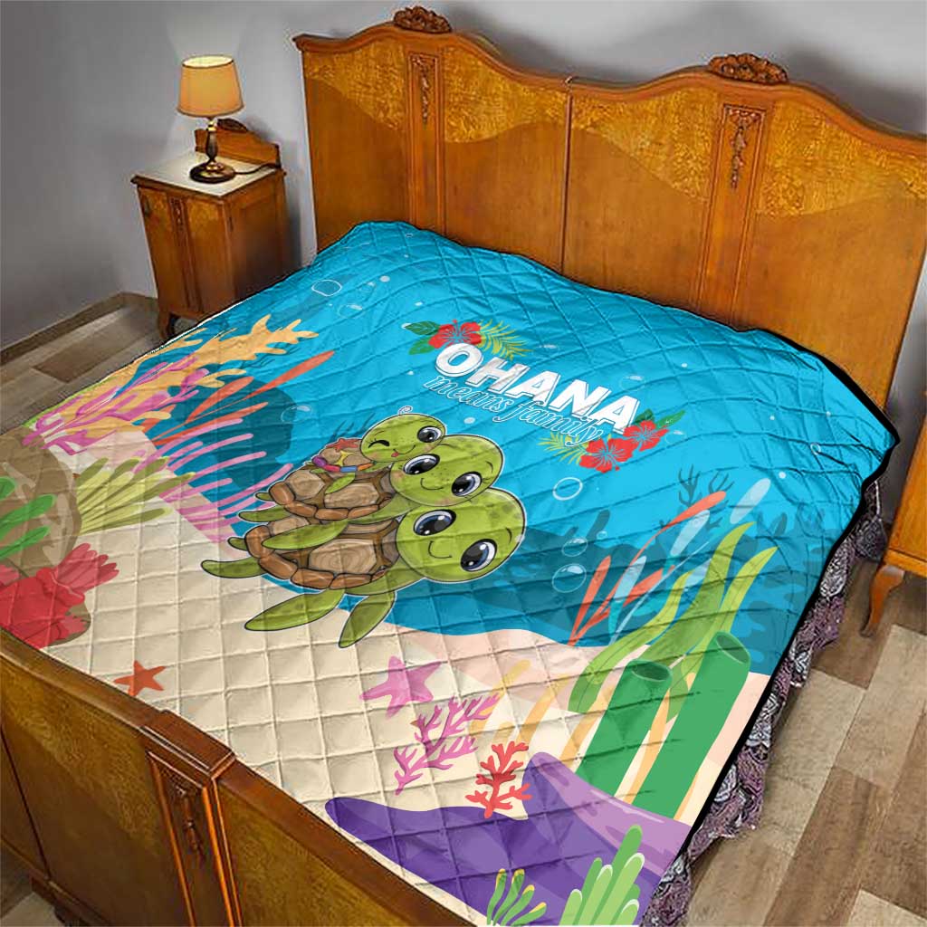 Ohana Hawaii Quilt Kawaii Family Turtle LT05 - Polynesian Pride