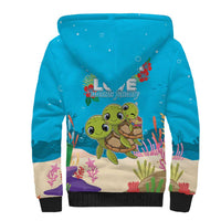 Ohana Hawaii Sherpa Hoodie Kawaii Family Turtle LT05 - Polynesian Pride