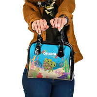 Ohana Hawaii Shoulder Handbag Kawaii Family Turtle LT05 One Size Blue - Polynesian Pride