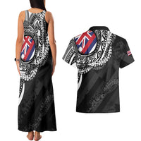 Hawaii King Flag Couples Matching Tank Maxi Dress and Hawaiian Shirt Hawaiian Maile Lei LT05 - Polynesian Pride