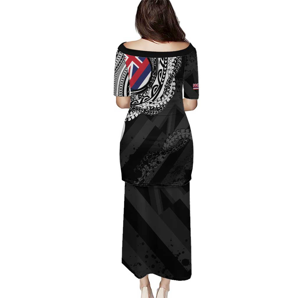 Hawaii King Flag Family Matching Puletasi and Hawaiian Shirt Hawaiian Maile Lei LT05 - Polynesian Pride