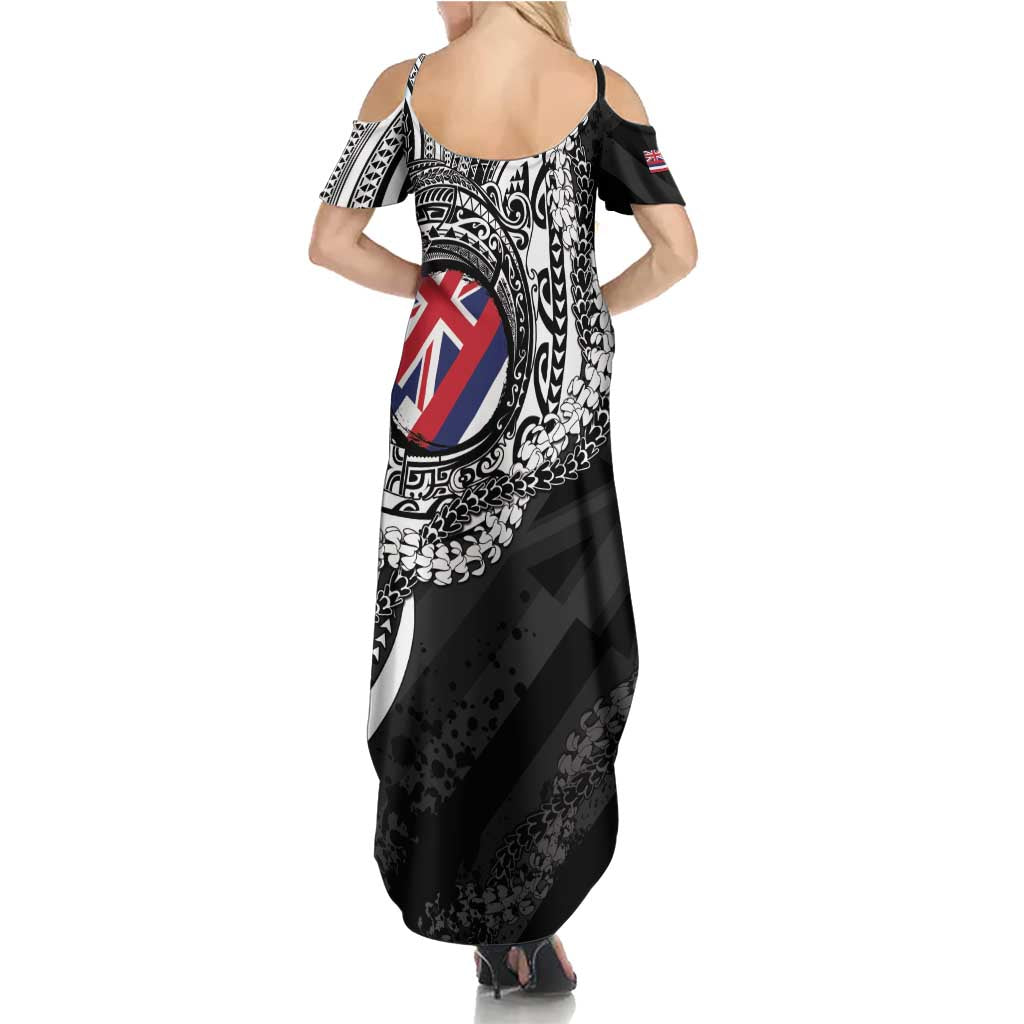 Hawaii King Flag Family Matching Summer Maxi Dress and Hawaiian Shirt Hawaiian Maile Lei LT05 - Polynesian Pride